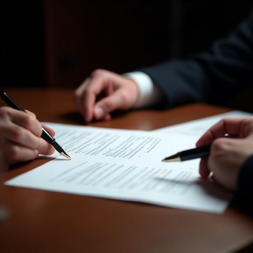 Close up of legal professionals in a negotiation meeting